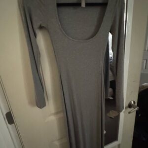 Skims Gray Long Sleeve Dress